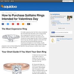 How to Purchase Solitaire Rings Intended for Valentines Day