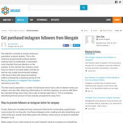 Get purchased instagram followers from likesgain