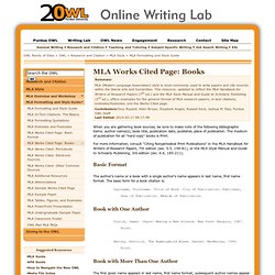 MLA Formatting and Style Guide