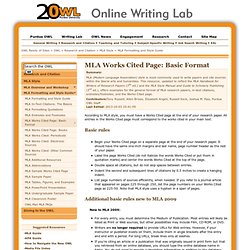 MLA Formatting and Style Guide