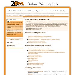 ESL Teacher Resources