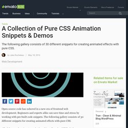30 Pure CSS Animation Snippets & Demos