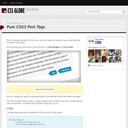 Pure CSS3 Post Tags
