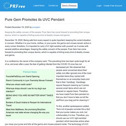 Pure Gem Promotes its UVC Pendant