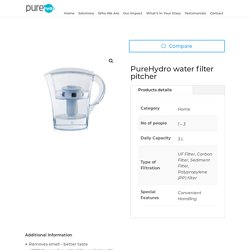 PureHydro water filter pitcher