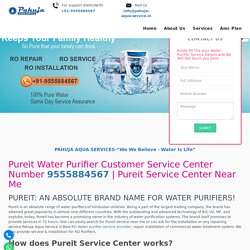 Pureit Service Center Number 9555884567