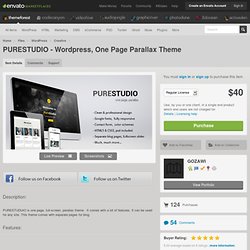 PURESTUDIO - Wordpress, One Page Parallax Theme