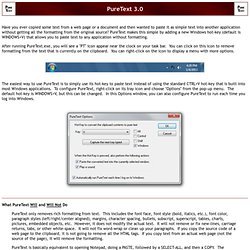 PureText Home Page
