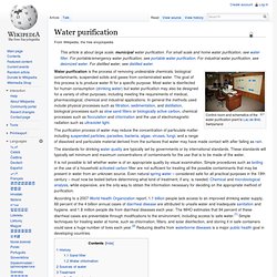 Water purification