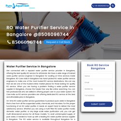 Water Purifier Service in Bangalore @8506096744