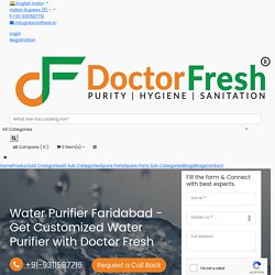 Water Purifier Faridabad @9311587716