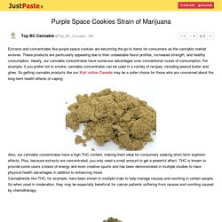 Purple Space Cookies Strain of Marijuana