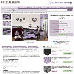 Purple and Black Kaylee Girls Boutique Baby Bedding - 9 pc Crib Set only $229.99