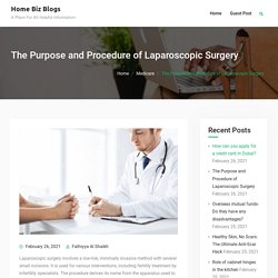 The Purpose and Procedure of Laparoscopic Surgery