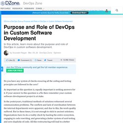 Purpose and Role of DevOps in Custom Software Development