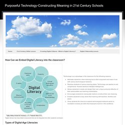 How Can we Embed Digital Literacy in the Classroom? - Purposeful Technology-Constructing Meaning in 21st Century Schools