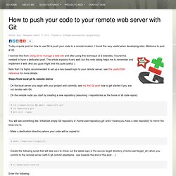 How to push your code to your remote web server with Git - Bob Belderbos