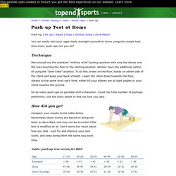 push-up test: Home fitness tests