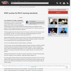 AT&T pushes for Wi-Fi roaming standards