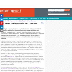 Put an End to Plagiarism in Your Classroom