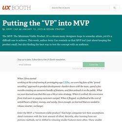 Putting the “VP” into MVP