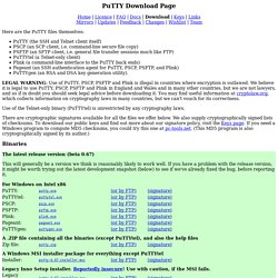 PuTTY Download Page