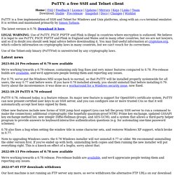 PuTTY: a free telnet/ssh client