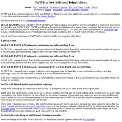 PuTTY Download Page