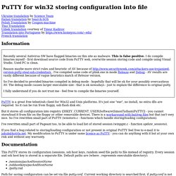 PuTTY for win32 storing configuration into file
