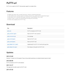 PuTTY-url: PuTTY with clickable links