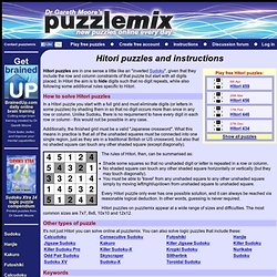 Hitori puzzles by Dr Gareth Moore
