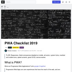 PWA Checklist 2019