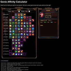 PWI Genie Affinity Calculator