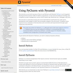 Using PyCharm with Pyramid — The Pyramid Tutorials v0.1