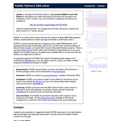 PyDDE: Python/C DDE solver