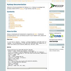 Pydoop Documentation — Pydoop 0.6.4 documentation