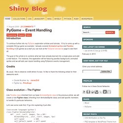 PyGame – Event Handling