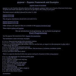 pygsear ~~: Pygame Framework and Examples