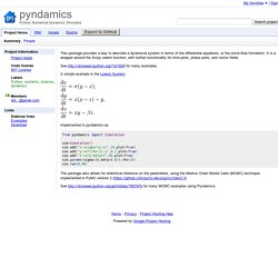 pyndamics - Python Numerical Dynamics Simulator