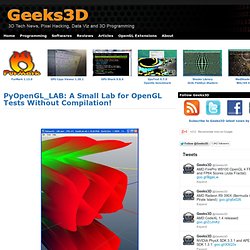 PyOpenGL_LAB: A Small Lab for OpenGL Tests Without Compilation!