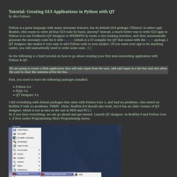 PyQT Tutorial