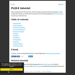 The PyQt4 tutorial