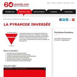 La pyramide inversée et la loi de proximité ou comment rédiger un message pour le Web