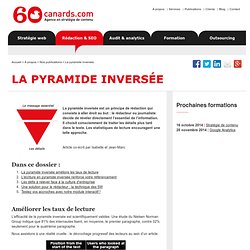 La pyramide inversée et la loi de proximité ou comment rédiger un message pour le Web