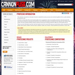 Pyrotechic Introduction - CannonFuse.com