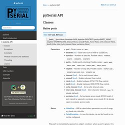 pySerial API — pySerial 3.4 documentation