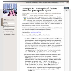 PySimpleGUI : prenez plaisir à faire des interfaces graphiques en Python