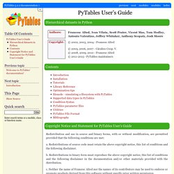 User’s Guide — PyTables 3.2.2 documentation