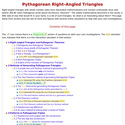 Pythagorean Triangles and Triples