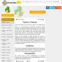 Python 3 tutorial